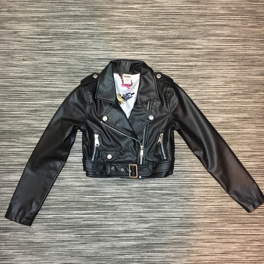FAUX LEATHER BIKER JACKET